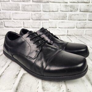 Birchbury Brenston Men Sz US 14 EU 47 Black Leather Barefoot Slip On Dress Shoe